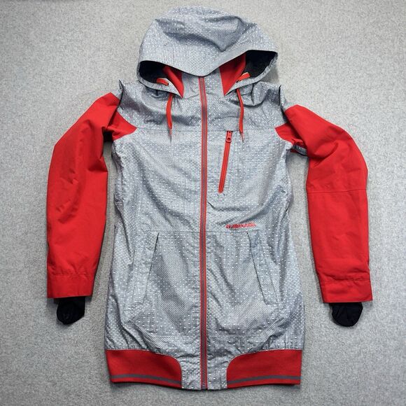 Armada Gypsum Jacket Womens Small S Grey Red Skiing Snowboard Full Zip 10K - Picture 1 of 13